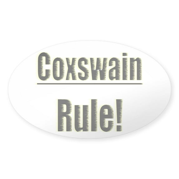 CafePress - Coxswain Rule Oval Sticker - Sticker (Oval)