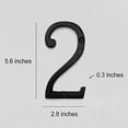 thumbnail image 2 of NACH Roman Cast Iron House Number, Decorative Mailbox Numbers for Outside, Black, Maximum Rust Protection, 5.7 inch, Number 2, JS-CN6-2, 2 of 5