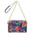thumbnail image 2 of FORMRS Women Crossbody Purse with Chain Strap Vegan Leather Shoulder Handbag, Colorful Art Leaves Pattern, 2 of 7