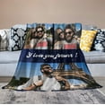 thumbnail image 3 of Fathers Day Personalised Gifts from Daughter Son-Custom Blanket with Photo Text-Customised Blankets-Multiple Colors Sizes Soft Flannel Blankets-Gifts for Dad Mum Grandma Grandfather, 3 of 6