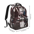 thumbnail image 2 of Harley Quinn Joker Laptop Backpack Daypack Large Capacity Multipurpose Travel Bags Lightweight Satchel Rucksack, 2 of 6