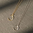 thumbnail image 4 of Gift Valentine's Day Family Jewelry Rescent Necklaces Couple Necklace Clavicle Necklace Moon Necklace GOLD, 4 of 8