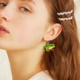 thumbnail image 4 of QIQUWOHUL Acrylic frog printed earrings, 4 of 5