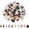 thumbnail image 1 of 80 piezas de dijes de conector de piedra natural de 10 colores, dijes de eslabones de piedras preciosas con doble bucle, dijes colgantes de piedra, 1 of 7