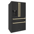 thumbnail image 2 of ZLINE 36" Autograph Refrigerator with Water and Ice Dispenser in Black with Champagne Bronze Square Handles, RFMZ-W36-BS-FCB, 2 of 9