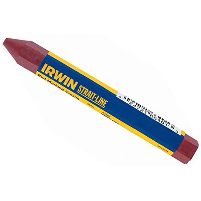 IRWIN Strait-Line Yellow Marking Crayon 12-Pack (Red 66501)