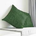 thumbnail image 3 of Dark Green Burlap Texture Pillow Covers 24x24 Inch Decorative Throw Pillow Cover, Farmhouse Vintage Green Sofa Pillowcases Accent Cushion Case Home Decor Bedroom Living Room, 3 of 6