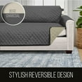 thumbnail image 6 of Sofa Shield Chaise Lounge Slipcover with Strap, Washable Furniture Protector, Charcoal Beige, 6 of 10