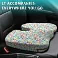thumbnail image 4 of Premium Sports Pattern Memory Foam Seat Cushion Ergonomic Chair Pad for Office Chair, Car, Airplane & Bleachers Sciatica, Tailbone Hip & Back Pain Relief - Chair Cushion for Long Office Workers., 4 of 5