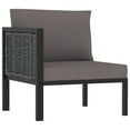 thumbnail image 1 of vidaXL Sectional Corner Sofa with Right Armrest Poly Rattan Anthracite, 1 of 5
