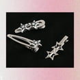 thumbnail image 5 of Unique Bargains 10 Pcs Stars Hair Clips Alloy Hair Stars Barrettes 8 Shapes Y2K Hair Accessories for Women Silver Tone, 5 of 7