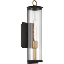The Great Outdoors 79001 Cara 19" Tall Outdoor Wall Sconce - Dark Matte Black / Painted