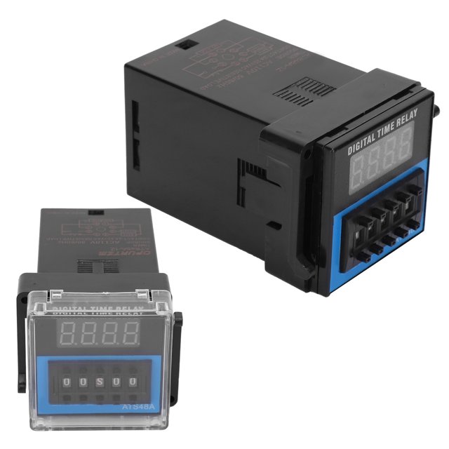 Módulo de relé de retardo de tiempo ATS48A-1Z componente de control de relé de retardo de tiempo de ciclo ajustable con pantalla LCD digital ANGGREK Otros