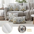 thumbnail image 6 of Watercolor Botanical Floral Outdoor Waterproof Pillow Covers, Farmhouse Garden Decorative Square Throw Pillowcase Sofa Cushion Sham for Patio/Couch/Chair, 16"x16" 2 Pack, 6 of 8