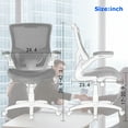 thumbnail image 6 of BestOffice Ergonomic Home Office Chair, Lumbar Support, Swivel Rolling for Women, Men(Black), 6 of 7