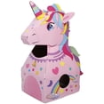 thumbnail image 1 of Cardboard Unicorn Toy Pink 1Pcs 30x26x13in, 1 of 8