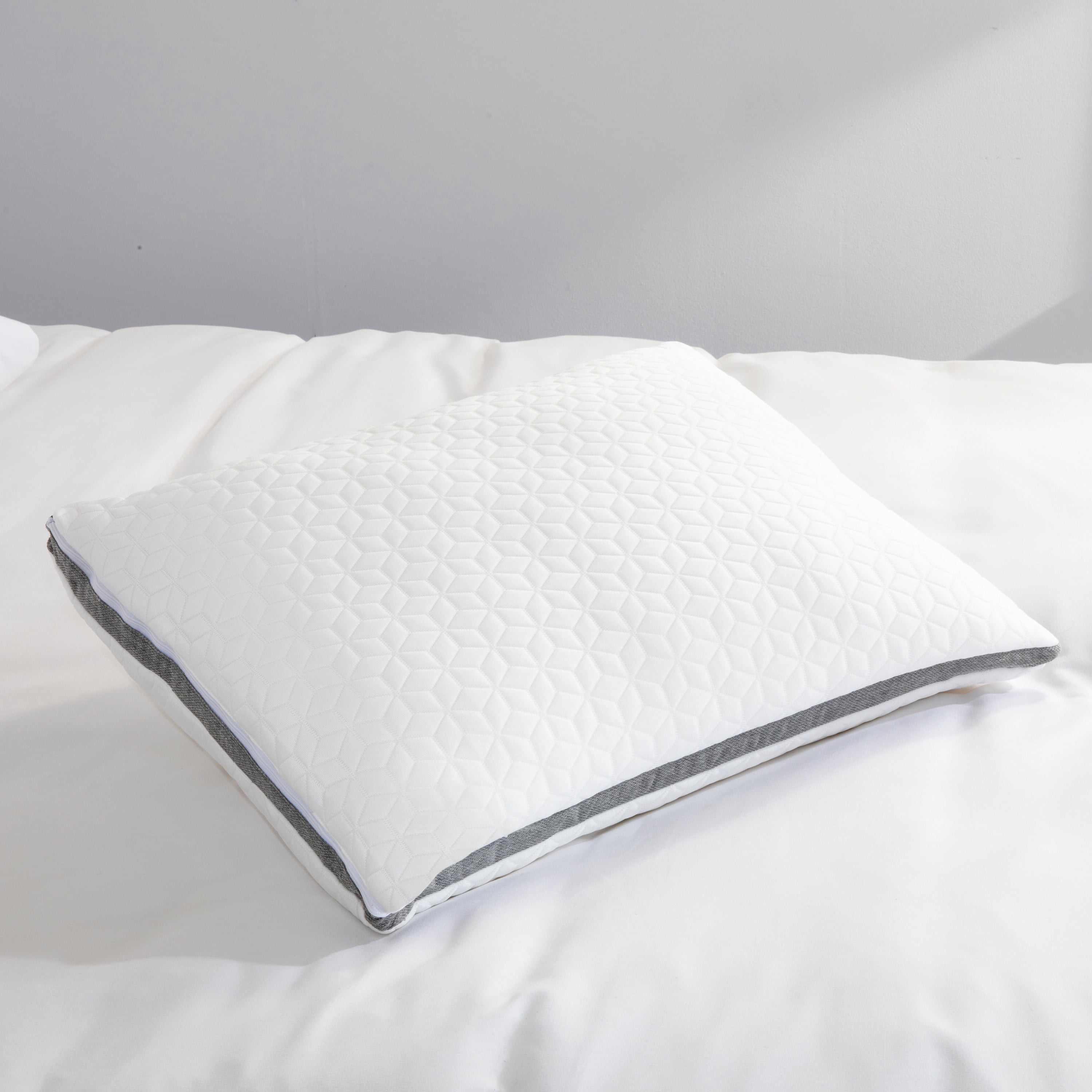 Brookstone X McCaffrey Dual Comfort Cooling Memory Foam Pillow - Sleep like a Pro - Adaptive BioSense Foam, Cool Touch Cover for Faster Sleep, Easy Care Machine Washable, 27'' x 20'' - White