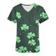thumbnail image 4 of Fiudx Ofertas Relámpago Blusa de Manga Corta con Cuello En V para Mujer, Uniforme de Trabajo, Impresión de Bolsillo, 4 of 5