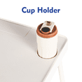 thumbnail image 6 of Mainstays White Adjustable Folding Personal Table with Tablet and Cup Holder in White, 6 of 14