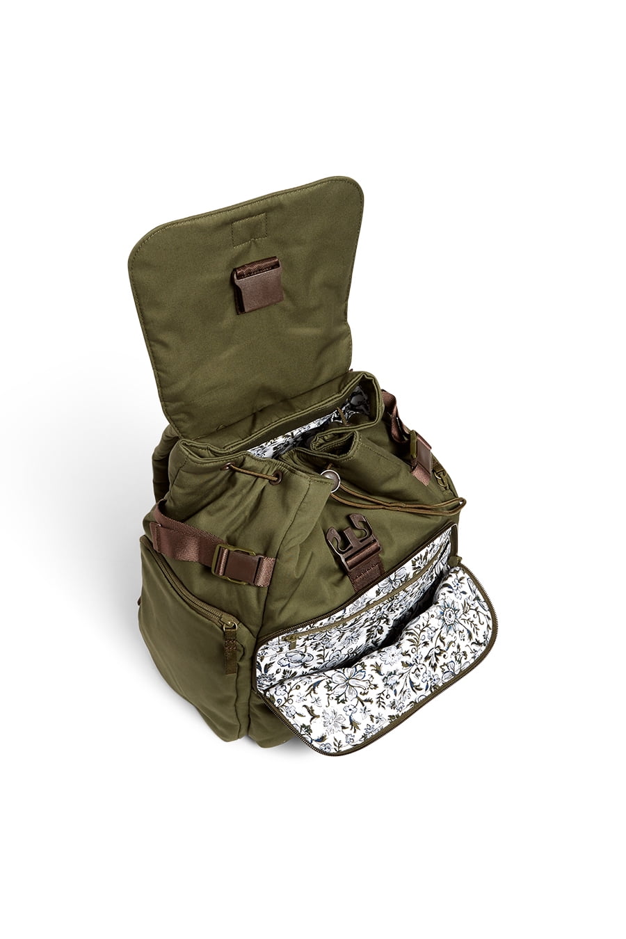 Vera Bradley Women's Recycled Cotton Utility Backpack Climbing Ivy Green