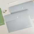 thumbnail image 2 of File Holder Snap Button Closure Waterproof Transparent Visual A4 Size Envelope Expanding File Folder School Supplies, 2 of 7