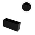 thumbnail image 5 of Caja de tres rejillas para brochas de maquillaje, organizador de escritorio para oficina y hogar (negro), 5 of 5