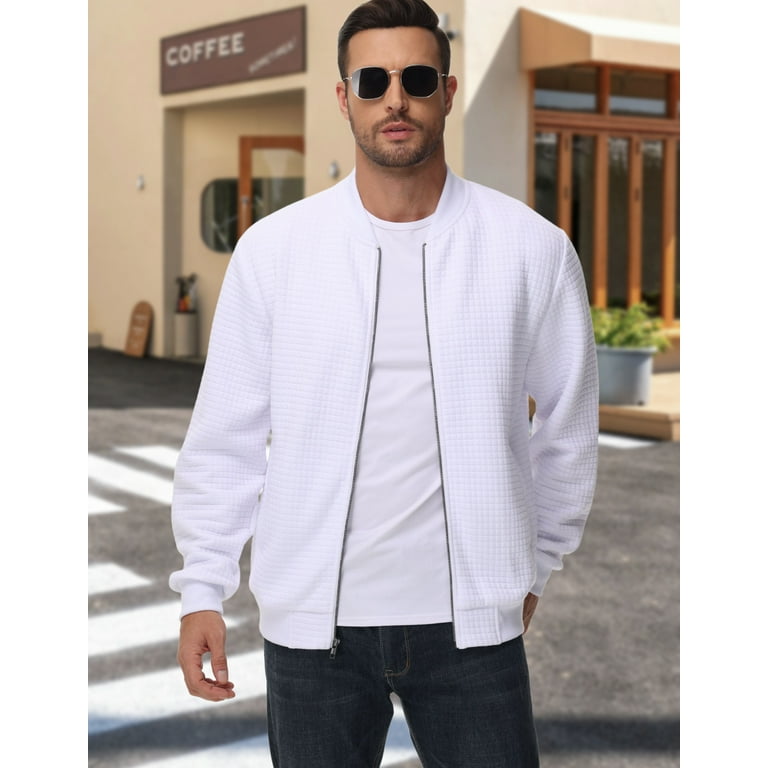 Xidunhg Men's Casual Varsity Bomber Jacket Lightweight