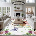 thumbnail image 4 of Spring Easter Area Rugs Collection 5'x7', Colorful Eggs Daisy Flowers Basket Butterfly Non Slip Indoor Rectangle Throw Runner Rug Floor Mat Carpet for Living Room Dining Table Bedroom Nursery, 4 of 9