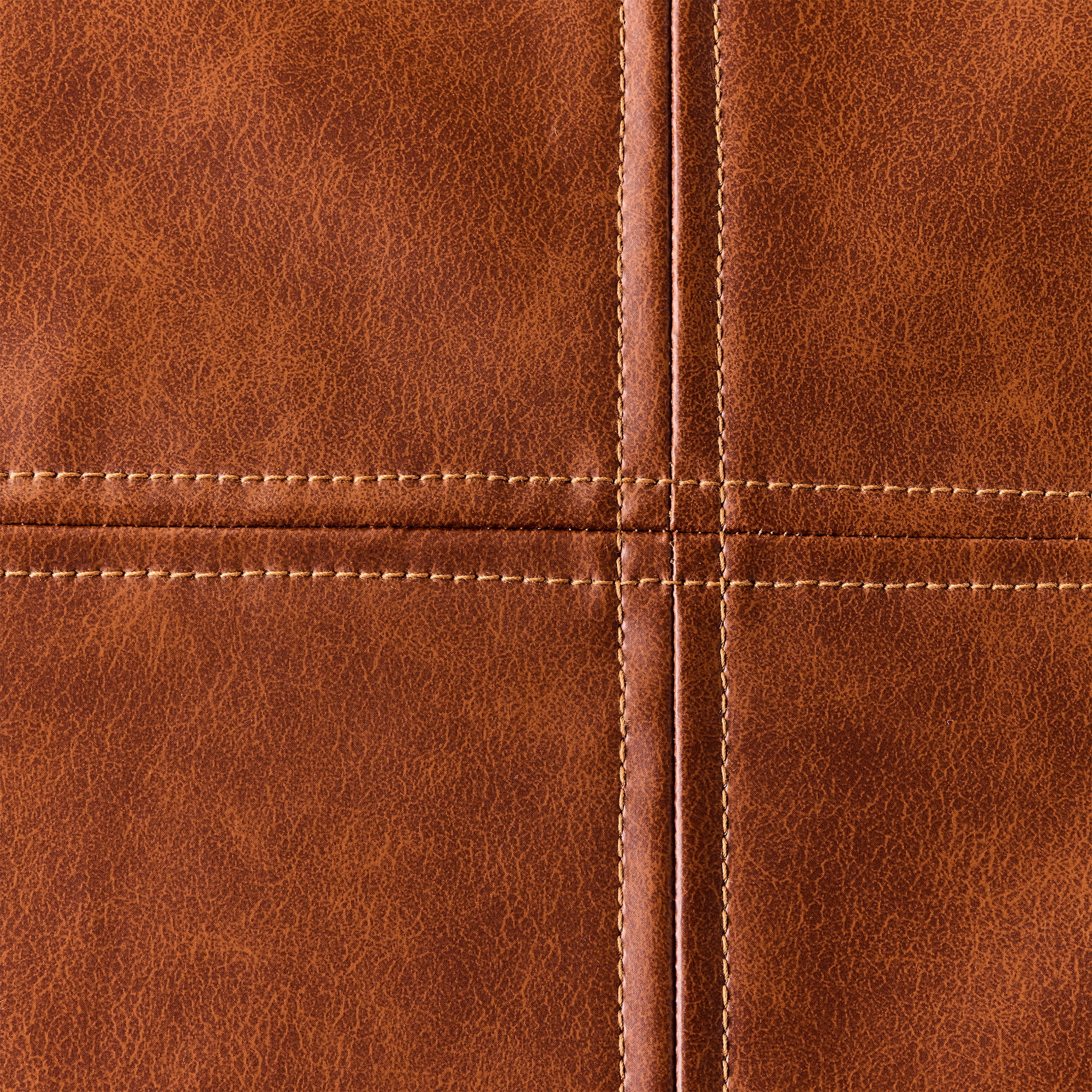 Better Homes & Gardens Brown Faux Leather Unstuffed Floor Cushion Cover, 24x24x4 inches