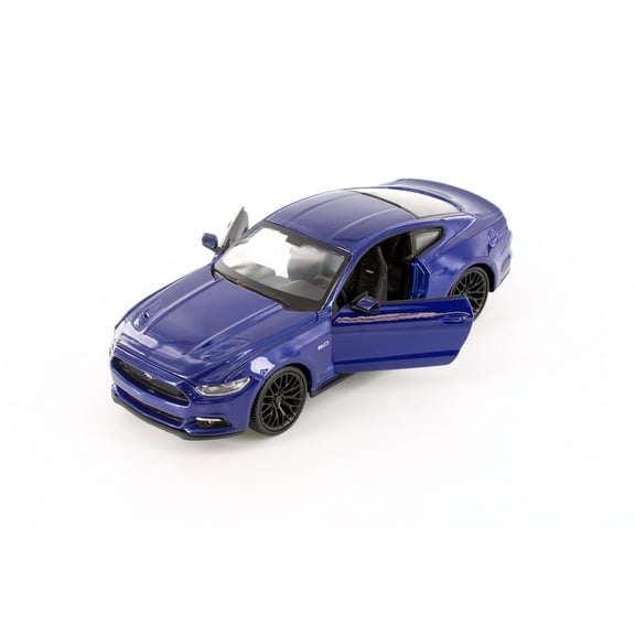 2015 Ford Mustang Hardtop, Blue - Showcasts 37508 - 1/24 Scale Diecast Model Toy Car