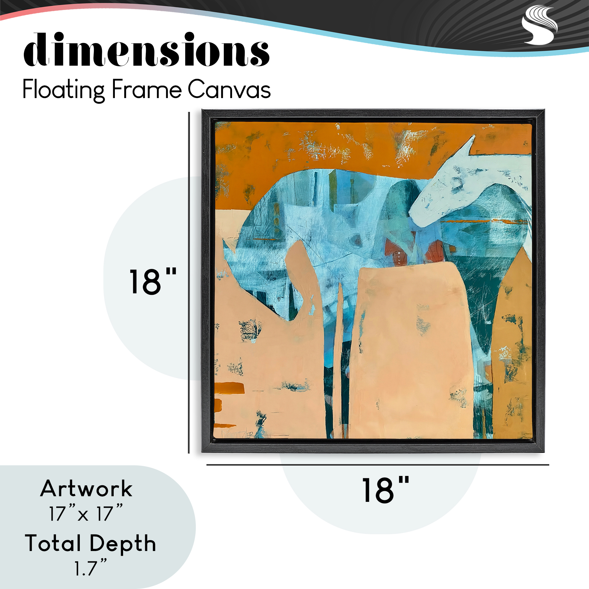 Kindred Crush Horses Black Framed Floater Canvas Wall Art, design by Dianna Fritzler