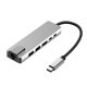 thumbnail image 1 of Adaptador de tarjeta de red 6 en 1 USB C Hub a 4K HDMI USB 3.0 2.0 PD RJ45 para PC, 1 of 7