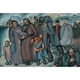 thumbnail image 3 of Konštantín Bauer 24x17 Black Modern Framed Museum Art Print Titled - Refugees (1927), 3 of 5