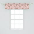 thumbnail image 2 of Ambesonne Leopard Window Valance, Fierce Creature Silhouettes, 54" X 12", Blush Champagne, 2 of 3