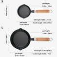 thumbnail image 2 of 6" Mini Frying Pan, Single Egg Pan Nonestick Serve Eggs Round Omelet Individual Skillet with Long Wood Handle Small Tiny Pans for Home Kitchen Cookware Utensil for Pancake Stove Gas Induction Hob, 2 of 7