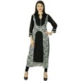 thumbnail image 2 of Phagun Ethnic Kurti Rayon Floral Top Asymmetrical Kurta Women Tunic Dress, 2 of 3