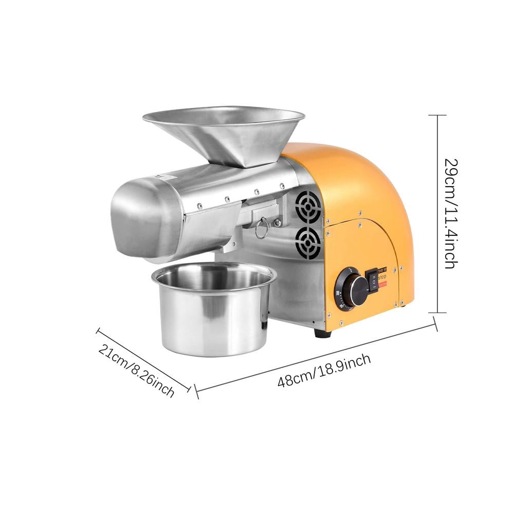 XIANERS Oil Extraction Machine For Home 1800W Automatic Commercial Oil Expeller Extractor Stainless Steel Cold & Hot Press Oil Extractor Organic Oil Expeller Household cosy