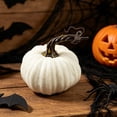 thumbnail image 7 of Hvmvliv Simulated Pumpkin Decoration,Halloween Thanksgiving 4.72in Faux Velvet Fabric Pumpkin Decor Cabinet Display,Versatile Centerpiece for Home,Table,Party White, 7 of 7