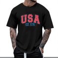 thumbnail image 2 of Afdoent T Shirts For Men Male Fashionable Casual Printed Short Sleeve T Shirt Comfort Tee Shirts, 2 of 4