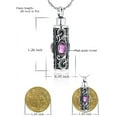 thumbnail image 3 of Cremation Jewelry for Ashes Crystal Stainless Steel Cylinder Urn Pendant Memorial Necklace Keepsake for Women/Men, 3 of 6