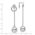 thumbnail image 5 of Sterling Silver Front Back Dangle Ball Post Earrings, 5 of 5