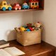 thumbnail image 5 of Cesta de almacenamiento plegable con asa – Contenedor organizador de madera tejida, contenedor decorativo de almacenamiento, estantería de armario, habitación de bebé, salón, uso del armario, 5 of 6