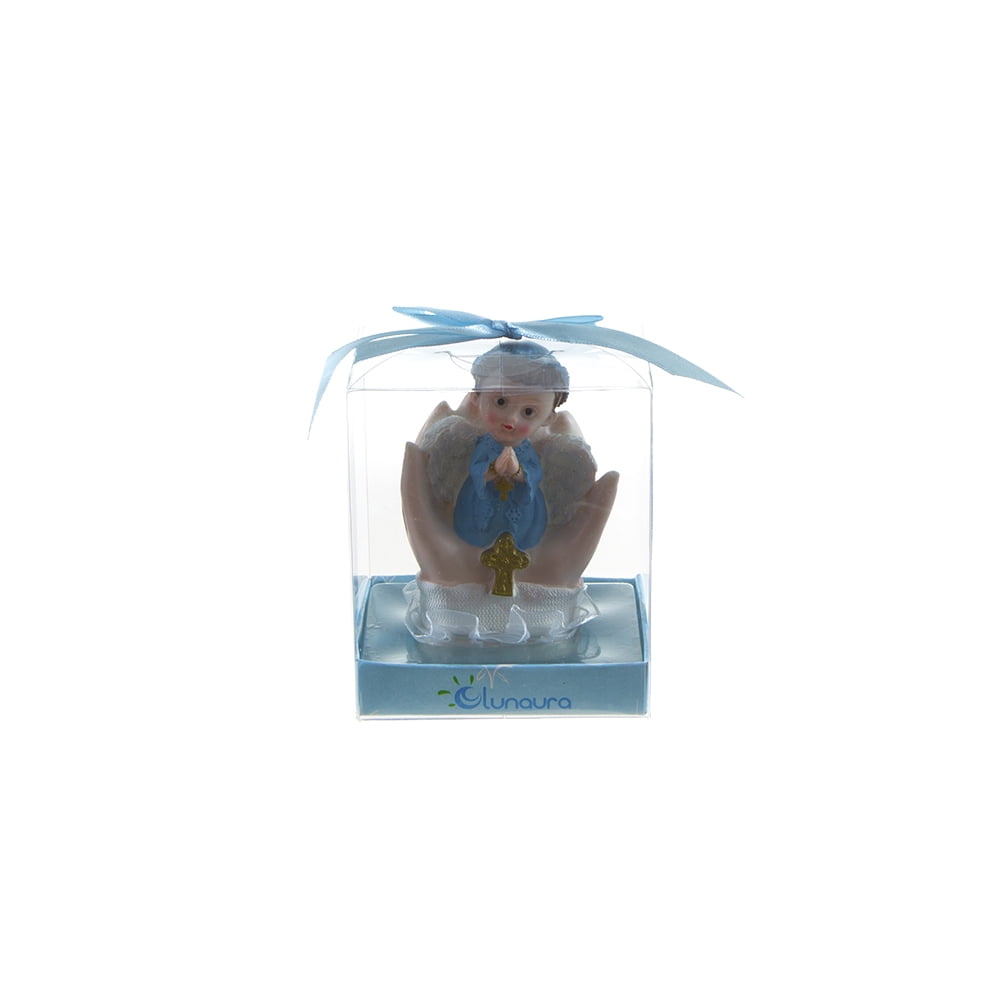 Blue Lunaura Religious Keepsake Set of 12 Boy Baby Angel Praying Key Chain Favors Blue Lunaura Religious Keepsake Set of 12 Boy Baby Angel Praying Key Chain Favors
