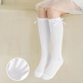 thumbnail image 2 of LckLvx Girls Knee High Socks Breathable Knit Calf Socks with Bow Kids School Uniform Wear, 2 of 6