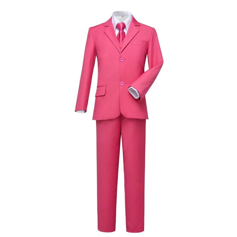 Boys Suit Size 10 Kids Suits for Toddler Boys Ring Bearer Suit Boys Dressy  Outfit Set 5Pcs Formal Suits Set Pink 