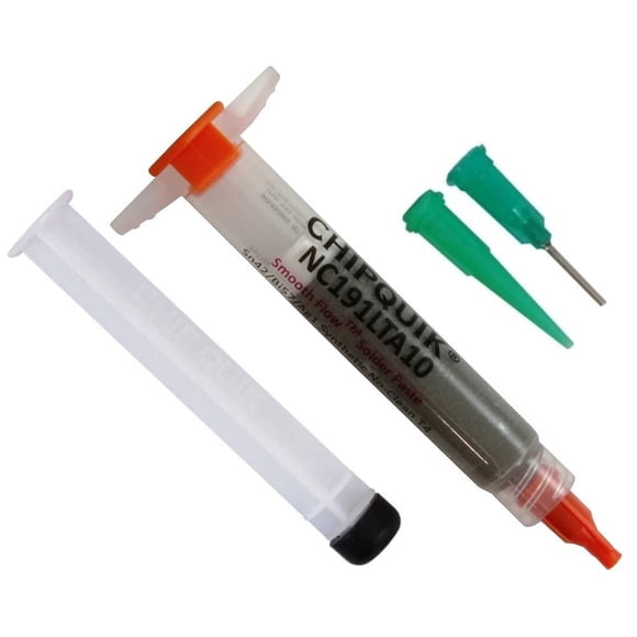 Chip Quik NC191LTA10 Pâte à Souder Basse Température Flux Lisse Sn42/Bi57/Ag1 T4 10g Seringue