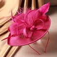 thumbnail image 3 of Fascinators Hats for Women - Vintage Tea Party Attire Outfit Headband Church Veil Derby Hat for Women, 3 of 8