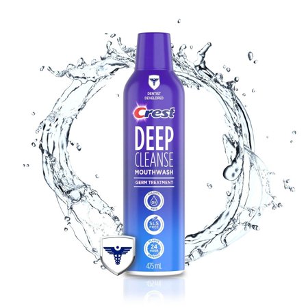 2X - Crest Deep Cleanse Germ Treatment Mouthwash Mild Mint - 475mL