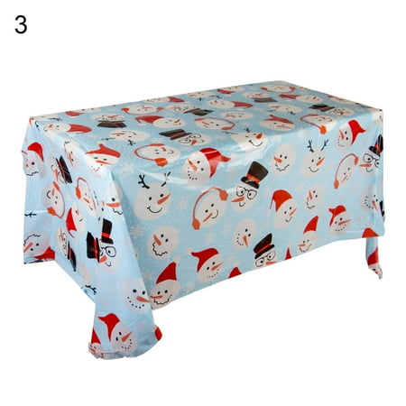 

Eastshop Attractive Table Cloth Add Atmospheres Plastic Christmas Element Tablecover Tablecloth for Festival