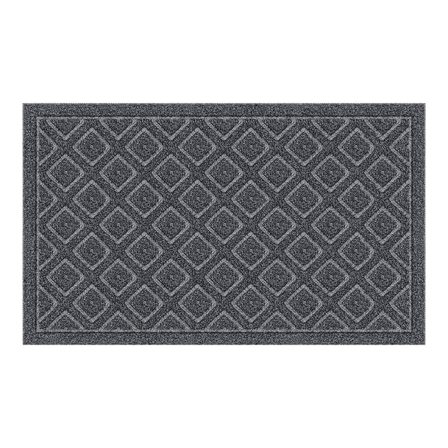 Apache Mills Mega Scraper - Floor mat for entryway - rectangular - 17.99 in x 30 in - diamond lattice - charcoal